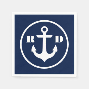 Nautical Initials Napkin