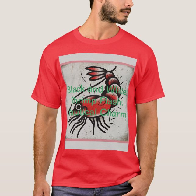 Nautical Ink: Classic Shrimp Flash T-Shirt (Front)