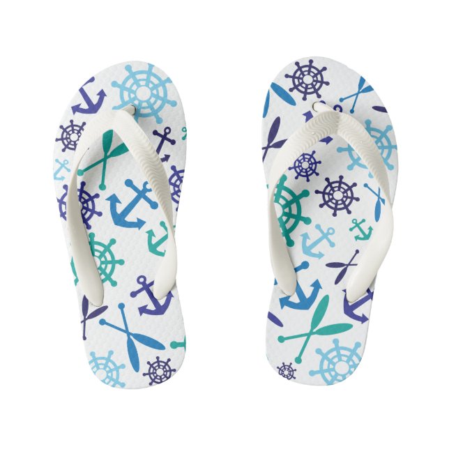 Nautical Kid's Jandals (Footbed)