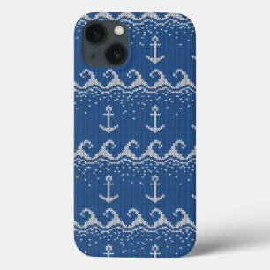 Nautical Knit Pattern iPhone 13 Case
