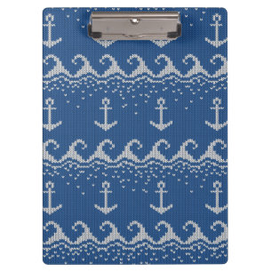 Nautical Knit Pattern Clipboard