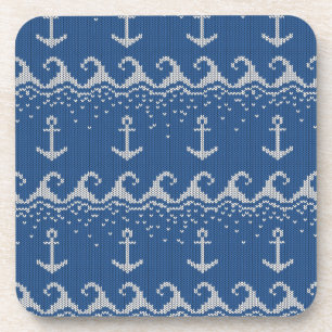 Nautical Knit Pattern Coaster
