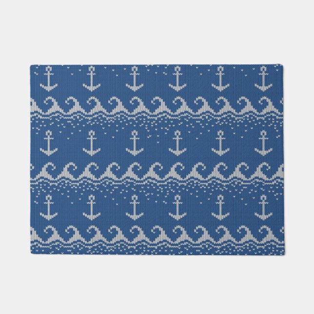 Nautical Knit Pattern Doormat (Front)