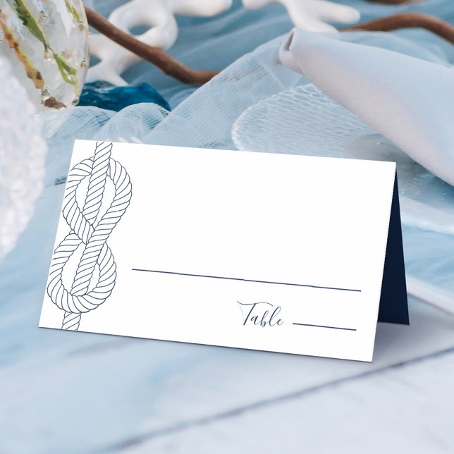 Nautical Knot Rope Simple Wedding Place Card (Creator Uploaded)