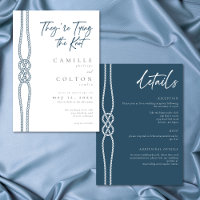 Nautical Knot Tying Knot Coastal Two Sided Wedding