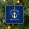 Nautical Lake House Anchor Family Name Blue
