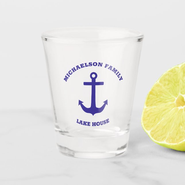 Nautical Lake House Shot Glass (Front)