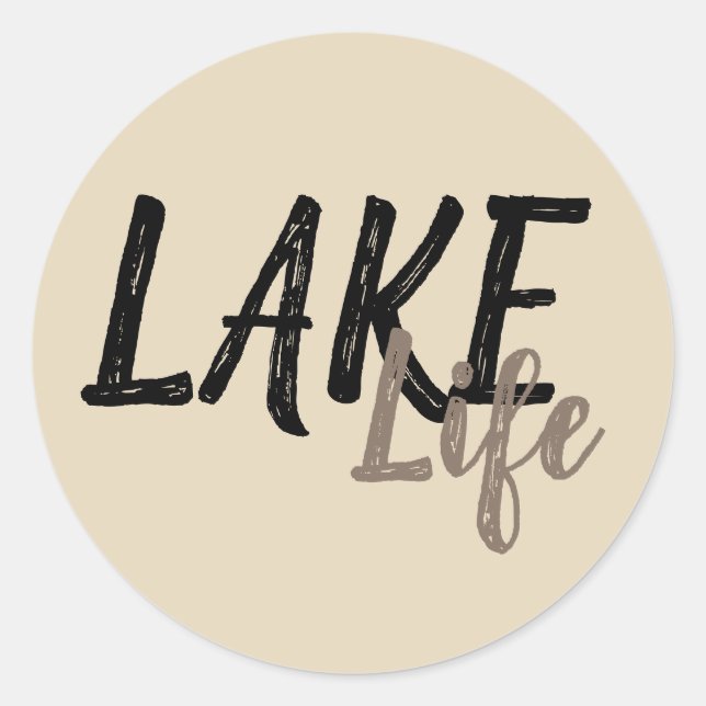 nautical LAKE LIFE | Classic Round Sticker (Front)