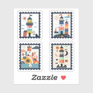 Nautical Landscapes Whimsical Lighthouse Stamp Set