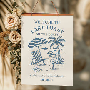 Nautical Last Toast Bachelorette Weekend Hanging Tapestry