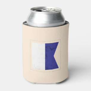 Nautical Letter “A” Signal Flag Can Cooler