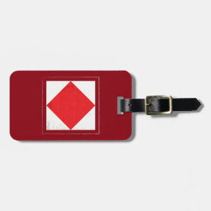 Nautical Letter “F” Signal Flag Luggage Tag