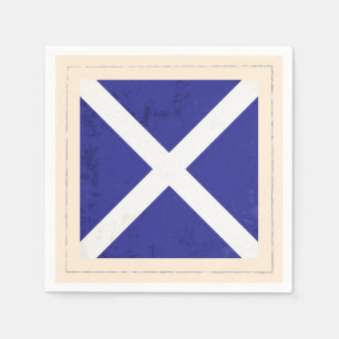 Nautical Letter “M” Signal Flag Napkin
