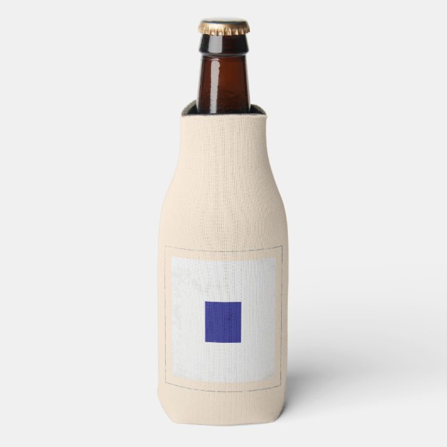 Nautical Letter “S” Signal Flag Bottle Cooler (Bottle Front)