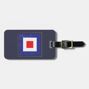 Nautical Letter “W” Signal Flag Luggage Tag