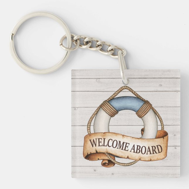 Nautical Life Buoy  Key Ring (Front)