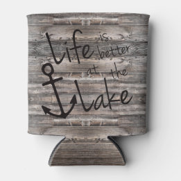 nautical LIFE IS BETTER AT THE LAKE | Can Cooler