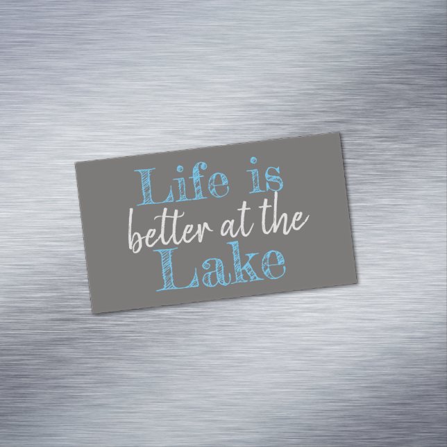 nautical LIFE IS BETTER AT THE LAKE | Magnetic Business Card (In Situ)