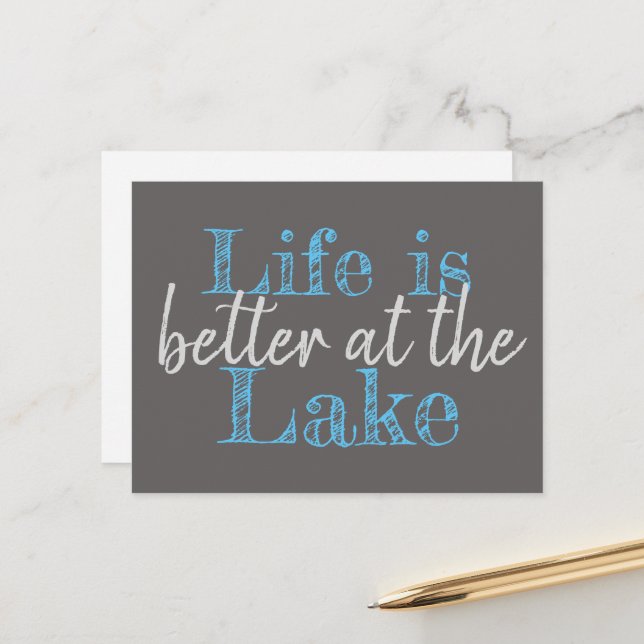 nautical LIFE IS BETTER AT THE LAKE | Postcard (Front/Back In Situ)