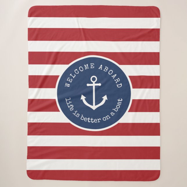 Nautical life is better on a boat blanket Large (Front)