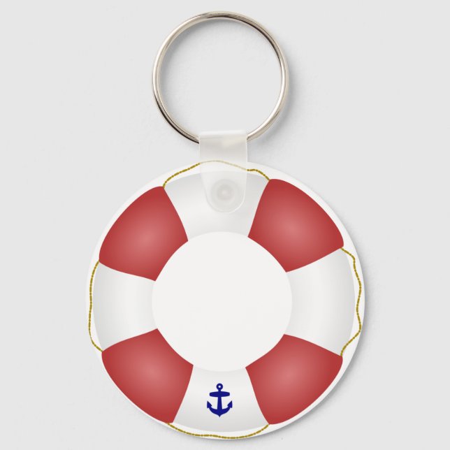 Nautical Life preserver Key Ring (Front)