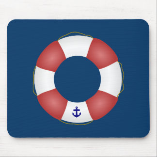 Nautical Life preserver Mouse Pad