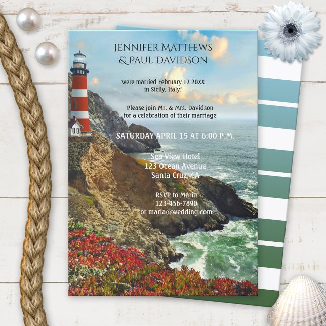 Nautical Lighthouse After Wedding Invitation (Creator Uploaded)