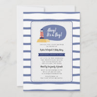 Nautical Lighthouse Ahoy It's a Boy Baby Shower