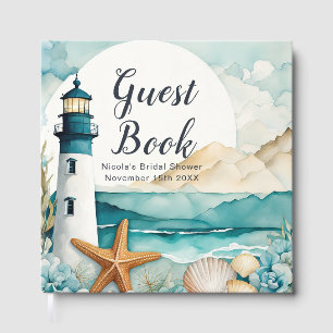 Nautical Lighthouse Bridal Shower Guest Book
