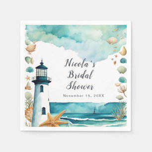 Nautical Lighthouse Bridal Shower Napkin