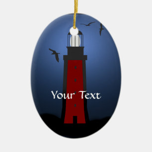 Nautical Lighthouse Oval Ornament