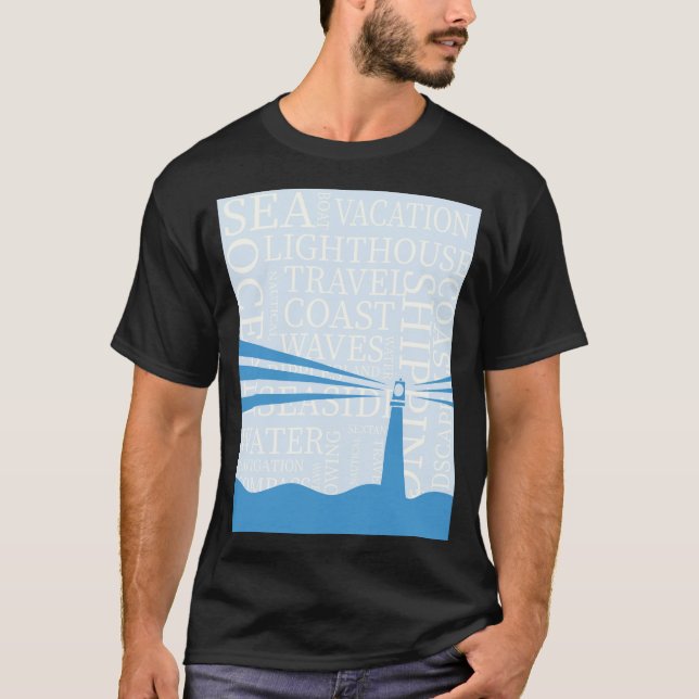 Nautical Lighthouse poster T-Shirt (Front)