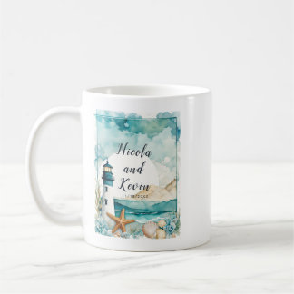 Nautical Lighthouse Wedding  Coffee Mug
