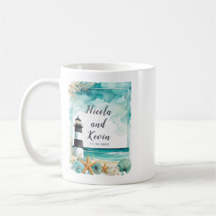 Nautical Lighthouse Wedding Coffee Mug