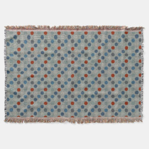 Nautical Linen Dots Throw Blanket