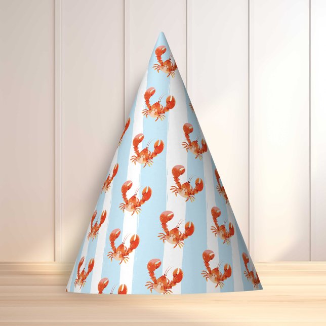 Nautical Lobster Kids Birthday Party Hat (Creator Uploaded)