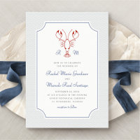 Nautical Lobster Minimalist Preppy Wedding