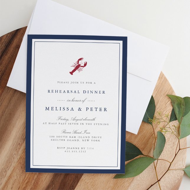 Nautical Lobster Rehearsal Dinner Invitation (Creator Uploaded)