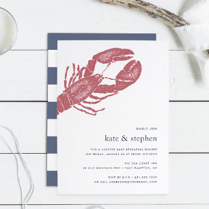 Nautical Lobster Rehearsal Dinner Invitation