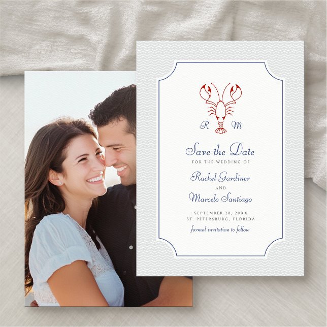 Nautical Lobster Wedding Save the Date (Creator Uploaded)