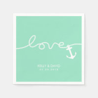 Nautical Love Anchor Seafoam Green Wedding
