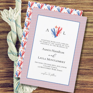 Nautical Love Lobster Wedding  Invitation