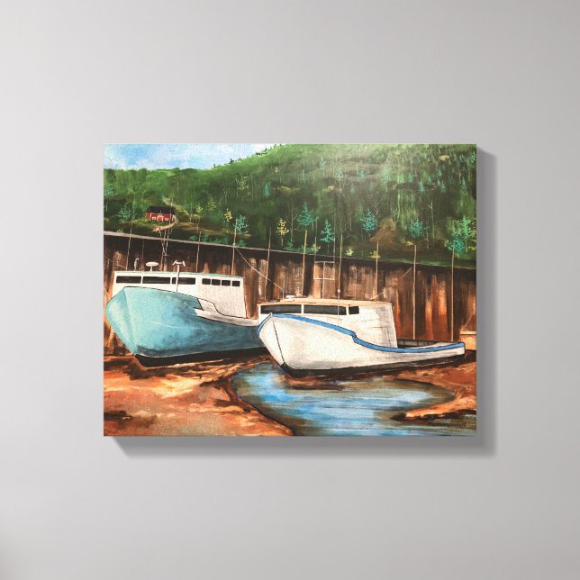 Nautical Low Tide Canvas Print (Front)