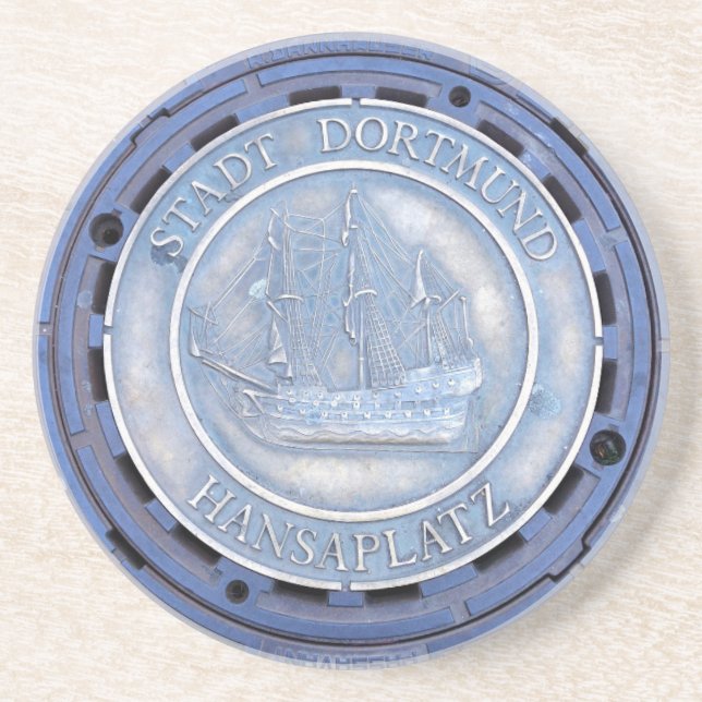 Nautical manhole cover german ship coaster (Front)
