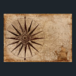 Nautical Map Poster<br><div class="desc">Nautical map with compass,  ship,  and text poster.</div>
