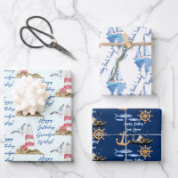 Nautical marine sailing theme man grandpa, dad