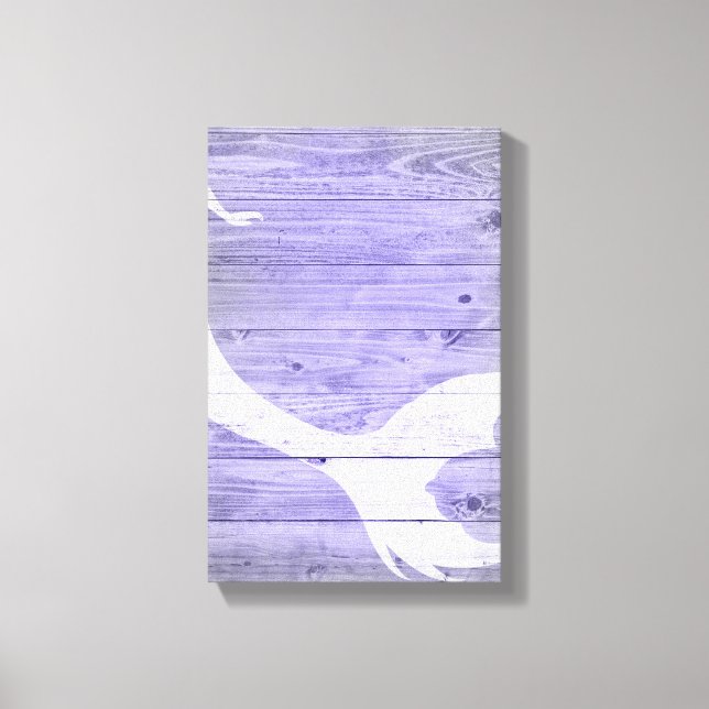 Nautical mermaid tail wood background canvas print (Front)