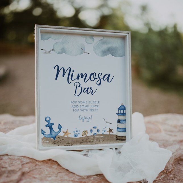 Nautical Mimosa Bar Baby Shower Sign (Creator Uploaded)