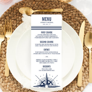 Nautical Modern Wedding Menu