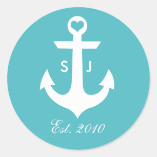 Nautical Monogram Stickers